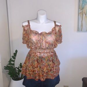 American Rag Sheer Peplum Top